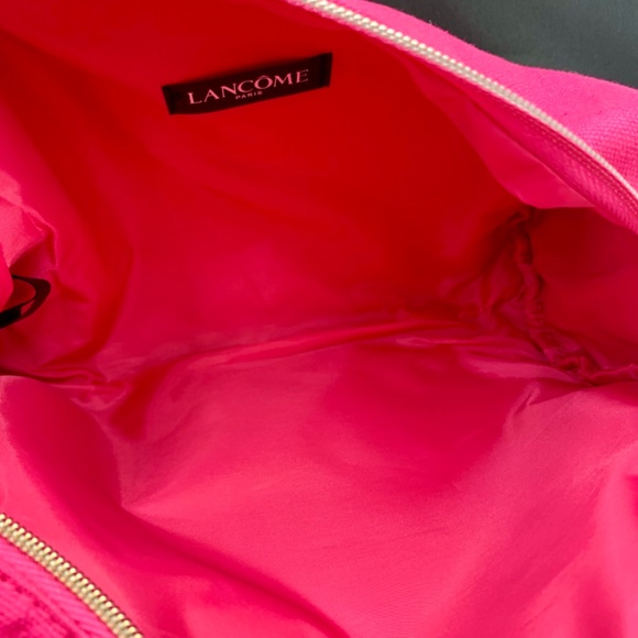 Lancôme travel pink/gold floral Limited Edition makeup bag & classic black tote - Picture 8 of 15